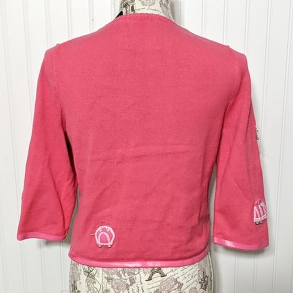 Michael Symon luggage embellished cardigan sweater - Picture 3 of 7